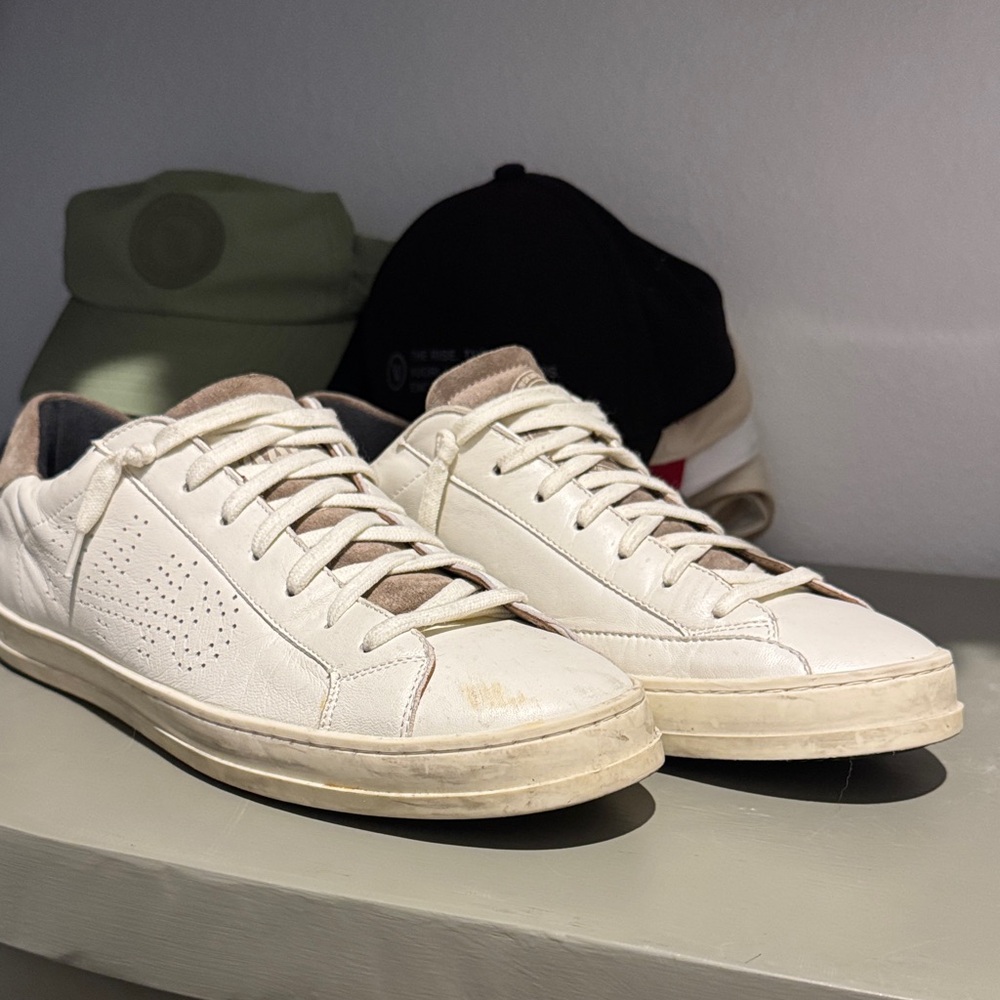 P448 John White Leather Sneakers
